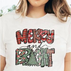 Merry and bright tee